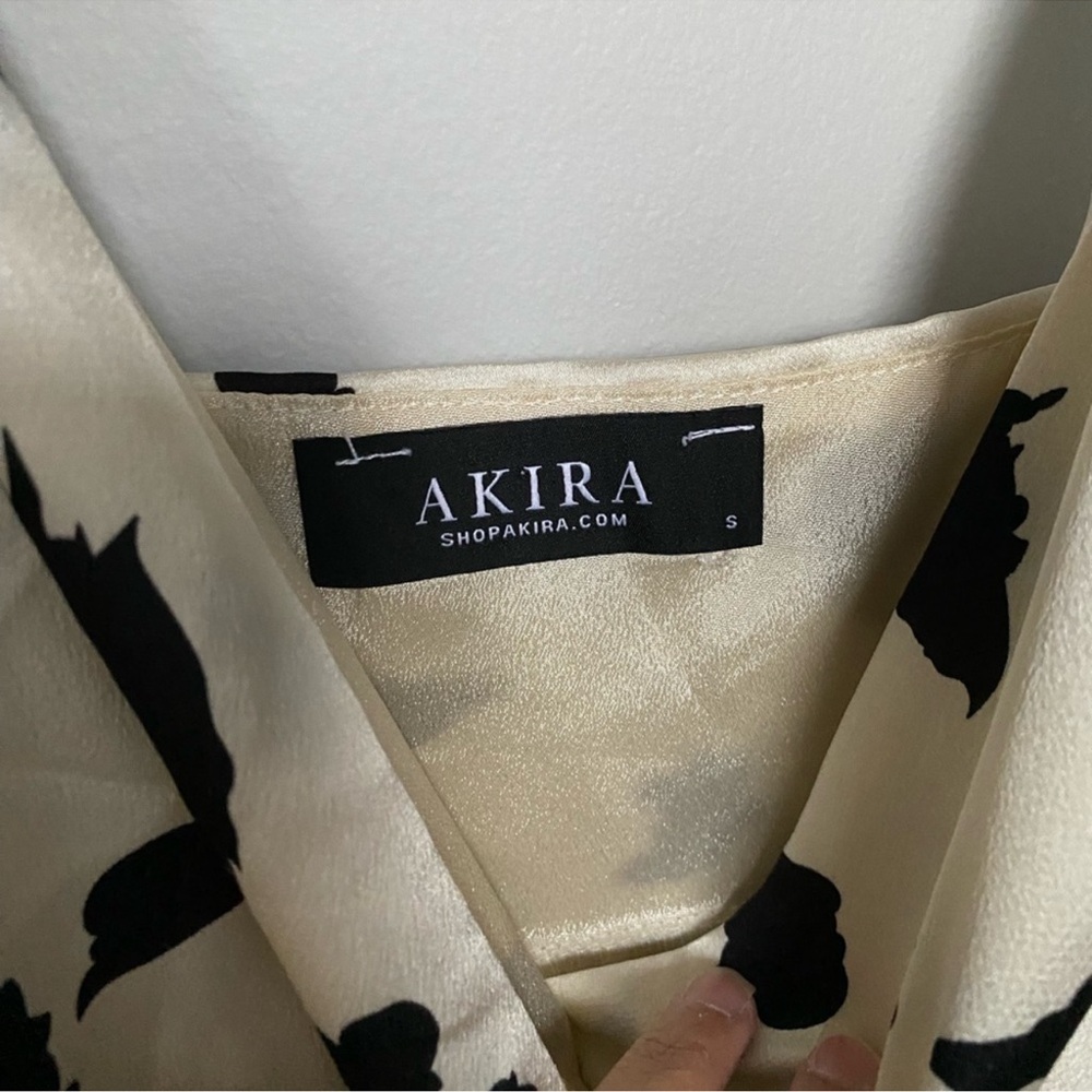 Satin AKIRA romper Champagne and black - Picture 2 of 7